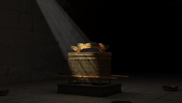 Simulation of the Ark of the Covenant. The film creates a vivid picture of thousands of years of history. Photography: Angenis.