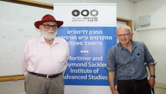 Nobel Prize Laureate in Physics Professor Emeritus François Englert together with IAS Director Professor Marek Karliner