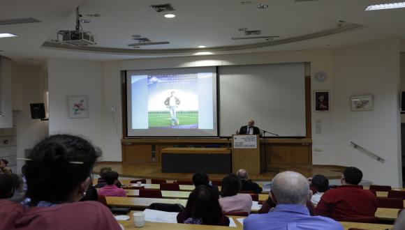 Prof.  Barry Skarf at his lecture