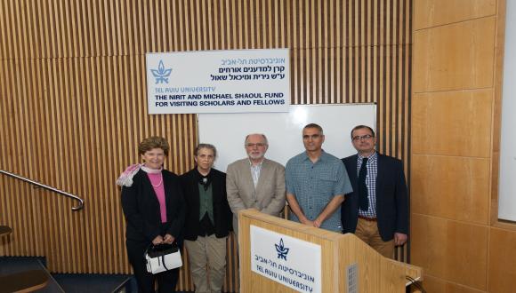 Prof. Ilana Gozes, Prof. Talma Hendler, Prof. Robert Zatorre, Prof. Uri Asheri and Prof. Alain Dagher