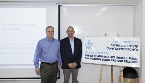 Prof. Robert Korajczyk and Prof. Moshe Zviran, Dean Faculty of Management    