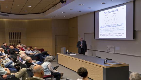 Prof. Jonathan Rosner at his lecture