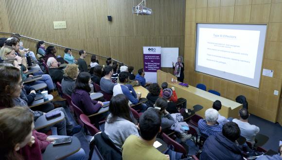 Prof. Kim Orth at her lecture